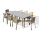 Ensemble table et fauteuils de jardin 8 personnes Ezpeleta Meet-Dock