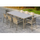 Ensemble table et fauteuils de jardin 8 personnes Ezpeleta Meet-Dock