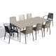 Ensemble table et chaises de jardin 8 personnes Ezpeleta Meet-Park