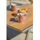 Salon de jardin design bas en inox et corde Paris Garden 4 places gris CONCARNEAU