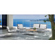 Salon de jardin design bas en inox et corde Paris Garden 4 places gris CONCARNEAU