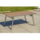 Salon de jardin design bas en inox et corde Paris Garden 4 places gris CONCARNEAU