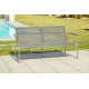 Salon de jardin design bas en inox et corde Paris Garden 4 places gris CONCARNEAU
