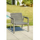 Salon de jardin design bas en inox et corde Paris Garden 4 places gris CONCARNEAU