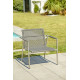 Salon de jardin design bas en inox et corde Paris Garden 4 places gris CONCARNEAU
