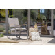 Rocking chair de jardin HONFLEUR en aluminium et textilène Anthracite PARIS GARDEN
