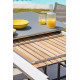 Table de jardin 6 personnes en aluminium et HPL imitation bois Paris Garden HONFLEUR