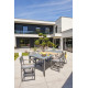 Table de jardin 6 personnes en aluminium et HPL imitation bois Paris Garden HONFLEUR
