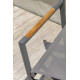 Ensemble table extensible et fauteuils de jardin pliants 6 personnes en aluminium & HPL Paris Garden HONFLEUR