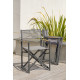 Ensemble table extensible et fauteuils de jardin pliants 6 personnes en aluminium & HPL Paris Garden HONFLEUR
