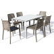 Ensemble table et chaises de jardin 6 personnes Ezpeleta Meet-Park