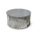 Salon de jardin bas rond 8 personnes en aluminium et cordage - Naroha - gris - Hevea