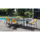 Table de jardin extensible en aluminium et verre 8-12 personnes - ELISE - Alizé