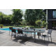 Table de jardin extensible en aluminium et verre 8-12 personnes - ELISE - Alizé