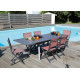 Table de jardin extensible en aluminium et verre 8-10 personnes - AGRA - Alizé