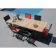 Table de jardin extensible en aluminium et HPL 8-10 personnes - TAHAA - Alizé