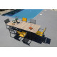 Table de jardin extensible en aluminium et HPL 8-10 personnes - TAHAA - Alizé
