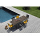 Table de jardin extensible en aluminium et HPL 8-10 personnes - TAHAA - Alizé