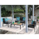 Salon de jardin bas en aluminium 4 personnes - TOULOUSE - Alizé