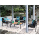Salon de jardin bas en aluminium 4 personnes - TOULOUSE - Alizé