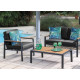 Salon de jardin bas en aluminium 4 personnes - TOULOUSE - Alizé