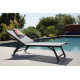 Bain de soleil pliant multi-positions en aluminium - JERSEY - Alizé