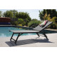 Bain de soleil pliant multi-positions en aluminium - JERSEY - Alizé