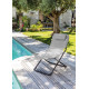 Fauteuil relax de jardin pliant en acier - EASY - Alizé