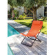 Fauteuil relax de jardin pliant en acier - EASY - Alizé