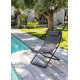 Fauteuil relax de jardin pliant en acier - EASY - Alizé