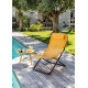 Fauteuil relax de jardin pliant en acier - EASY - Alizé