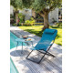 Fauteuil relax de jardin pliant en acier - EASY - Alizé
