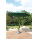 Parasol de jardin rond inclinable déperlant en aluminium et polyester - Alizé