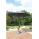 Parasol de jardin rond inclinable déperlant en aluminium et polyester - Alizé
