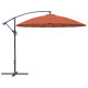 Parasol de jardin rond déporté inclinable en aluminium et polyester - Alizé