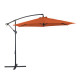 Parasol de jardin rond déporté en acier et polyester - Alizé