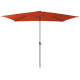 Parasol de jardin rectangulaire inclinable 300X200 déperlant en aluminium et polyester - Alizé