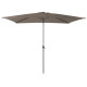 Parasol de jardin rectangulaire inclinable 300X200 déperlant en aluminium et polyester - Alizé