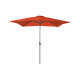 Parasol de jardin carré inclinable 250X250 déperlant en aluminium et polyester - Alizé