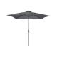 Parasol de jardin carré inclinable 250X250 déperlant en aluminium et polyester - Alizé