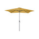 Parasol de jardin carré inclinable 250X250 déperlant en aluminium et polyester - Alizé