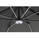 Parasol de jardin carré déporté inclinable 270X270 en aluminium et polyester - Alizé
