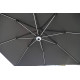 Parasol de jardin carré déporté inclinable 270X270 en aluminium et polyester - Alizé