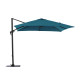 Parasol de jardin carré déporté inclinable 250X250 en aluminium et polyester - Alizé