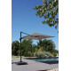 Parasol de jardin carré déporté inclinable 250X250 en aluminium et polyester - Alizé