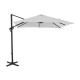 Parasol de jardin carré déporté inclinable 250X250 en aluminium et polyester - Alizé