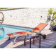 Bain de soleil à roulettes empilable en aluminium - CELIO - Alizé