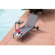 Bain de soleil à roulettes empilable en aluminium - CELIO - Alizé