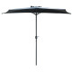 Parasol demi-rond déperlant en aluminium et polyester - Alizé