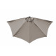Parasol demi-rond déperlant en aluminium et polyester - Alizé